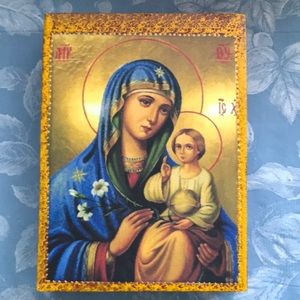 Orthodox icon on a tree (souvenir)